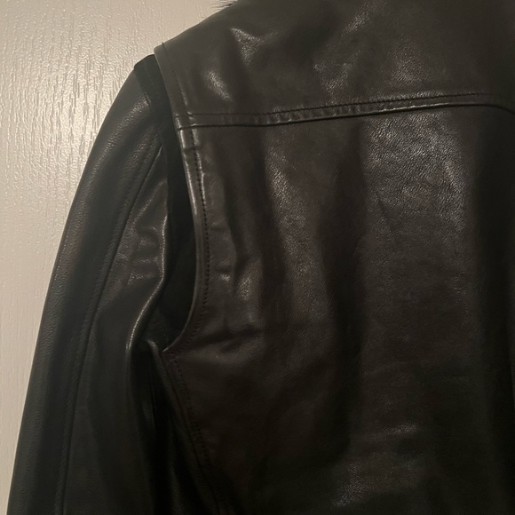 DSQUARED2 Leather Jacket with Removable Fur Colar - Picture 12 of 14